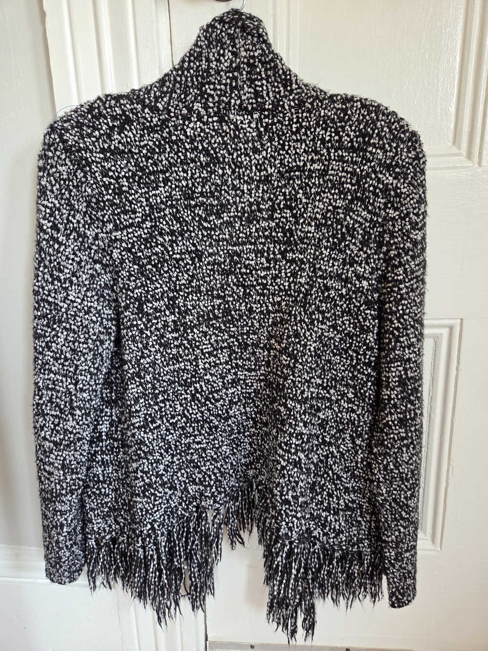 Ruby Rd. Petite Open Front Fringe Knit Cardigan - Picture 5 of 8